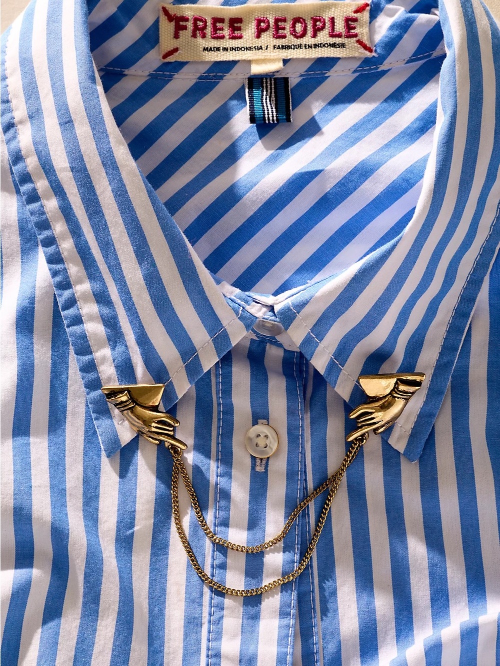 New🌟Free People-Helping Hands Pin Set-Bronze
